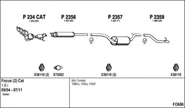FENNO FO606 Exhaust System